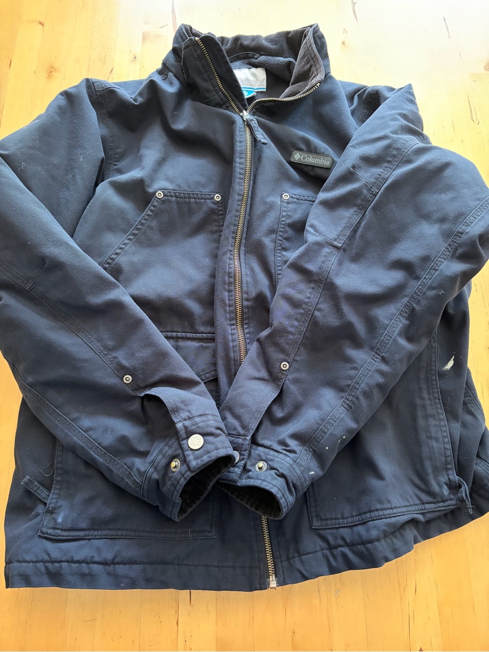 Columbia Black Zip-Up Work Jacket